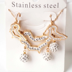 Stainless steel jewelry Earrings necklaces  set Wholesale