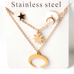 Stainless steel jewelry Earrings necklaces  set Wholesale