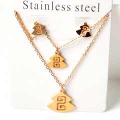 Stainless steel jewelry Earrings necklaces  set Wholesale