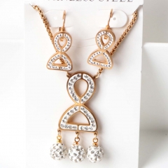 Stainless steel jewelry Earrings necklaces  set Wholesale