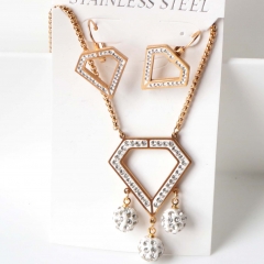 Stainless steel jewelry Earrings necklaces  set Wholesale