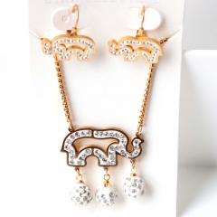 Stainless steel jewelry Earrings necklaces  set Wholesale