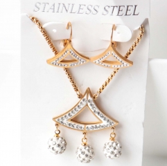 Stainless steel jewelry Earrings necklaces  set Wholesale