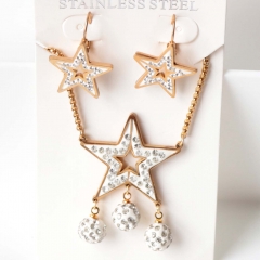 Stainless steel jewelry Earrings necklaces  set Wholesale