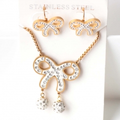 Stainless steel jewelry Earrings necklaces  set Wholesale