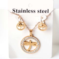 Stainless steel jewelry Earrings necklaces  set Wholesale