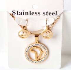 Stainless steel jewelry Earrings necklaces  set Wholesale
