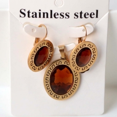 Stainless steel jewelry Earrings necklaces  set Wholesale