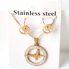 Stainless steel jewelry Earrings necklaces  set Wholesale