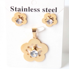 Stainless steel jewelry Earrings necklaces  set Wholesale