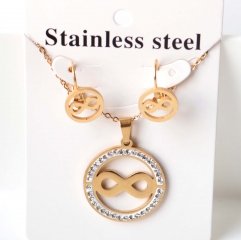 Stainless steel jewelry Earrings necklaces  set Wholesale