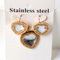 Stainless steel jewelry Earrings necklaces  set Wholesale