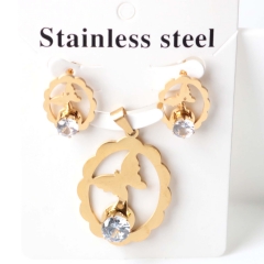 Stainless steel jewelry Earrings necklaces  set Wholesale