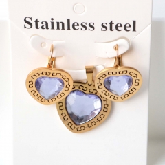 Stainless steel jewelry Earrings necklaces  set Wholesale