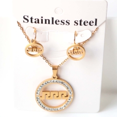 Stainless steel jewelry Earrings necklaces  set Wholesale