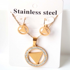 Stainless steel jewelry Earrings necklaces  set Wholesale