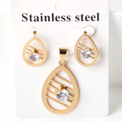 Stainless steel jewelry Earrings necklaces  set Wholesale