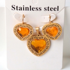 Stainless steel jewelry Earrings necklaces  set Wholesale