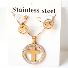 Stainless steel jewelry Earrings necklaces  set Wholesale