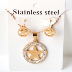 Stainless steel jewelry Earrings necklaces  set Wholesale