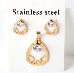 Stainless steel jewelry Earrings necklaces  set Wholesale