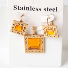 Stainless steel jewelry Earrings necklaces  set Wholesale
