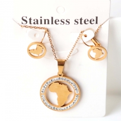 Stainless steel jewelry Earrings necklaces  set Wholesale