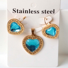 Stainless steel jewelry Earrings necklaces  set Wholesale