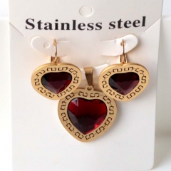 Stainless steel jewelry Earrings necklaces  set Wholesale