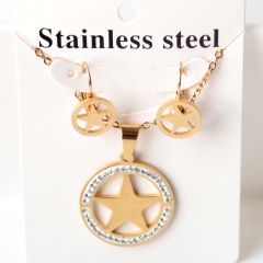 Stainless steel jewelry Earrings necklaces  set Wholesale