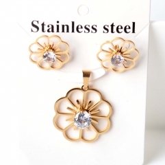 Stainless steel jewelry Earrings necklaces  set Wholesale
