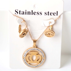 Stainless steel jewelry Earrings necklaces  set Wholesale