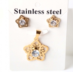 Stainless steel jewelry Earrings necklaces  set Wholesale
