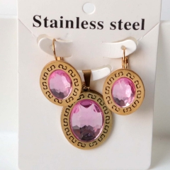 Stainless steel jewelry Earrings necklaces  set Wholesale