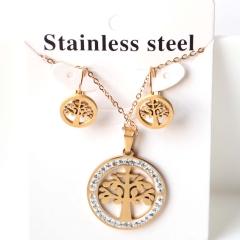Stainless steel jewelry Earrings necklaces  set Wholesale