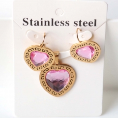 Stainless steel jewelry Earrings necklaces  set Wholesale