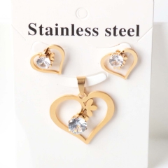 Stainless steel jewelry Earrings necklaces  set Wholesale