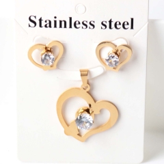 Stainless steel jewelry Earrings necklaces  set Wholesale