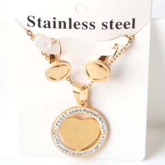 Stainless steel jewelry Earrings necklaces  set Wholesale