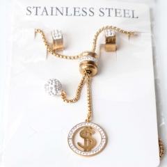 Stainless steel jewelry Earrings necklaces  set Wholesale
