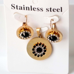 Stainless steel jewelry Earrings necklaces  set Wholesale