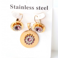 Stainless steel jewelry Earrings necklaces  set Wholesale