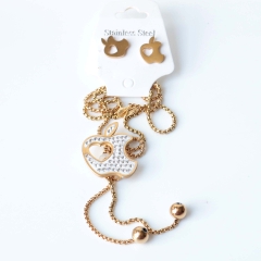 Stainless steel jewelry necklaces Earrings set Wholesale