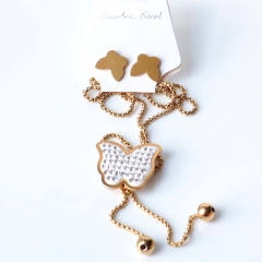 Stainless steel jewelry necklaces Earrings set Wholesale