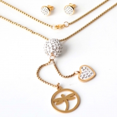 Stainless steel jewelry necklaces Earrings set Wholesale
