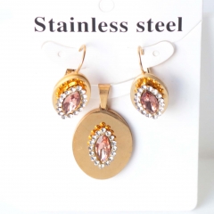 Stainless steel jewelry Earrings necklaces  set Wholesale