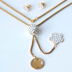 Stainless steel jewelry necklaces Earrings set Wholesale