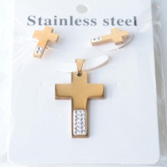 Stainless steel jewelry Earrings necklaces  set Wholesale
