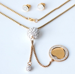Stainless steel jewelry necklaces Earrings set Wholesale