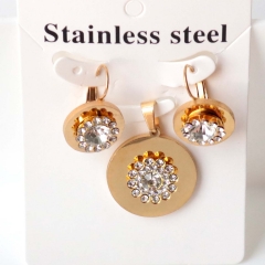 Stainless steel jewelry Earrings necklaces  set Wholesale